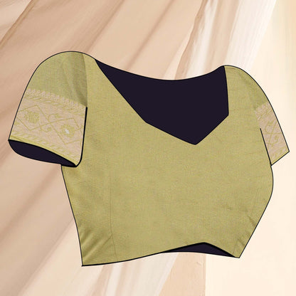 Green Haze Soft Silk Floral Border Contrast Zari Woven Saree